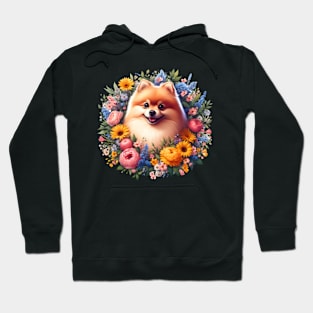 Pomeranian in Bloom Hoodie